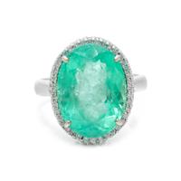 COLOMBIAN EMERALD AND DIAMOND RING