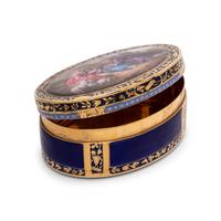 A Louis XVI Gold and Enamel Snuff Box