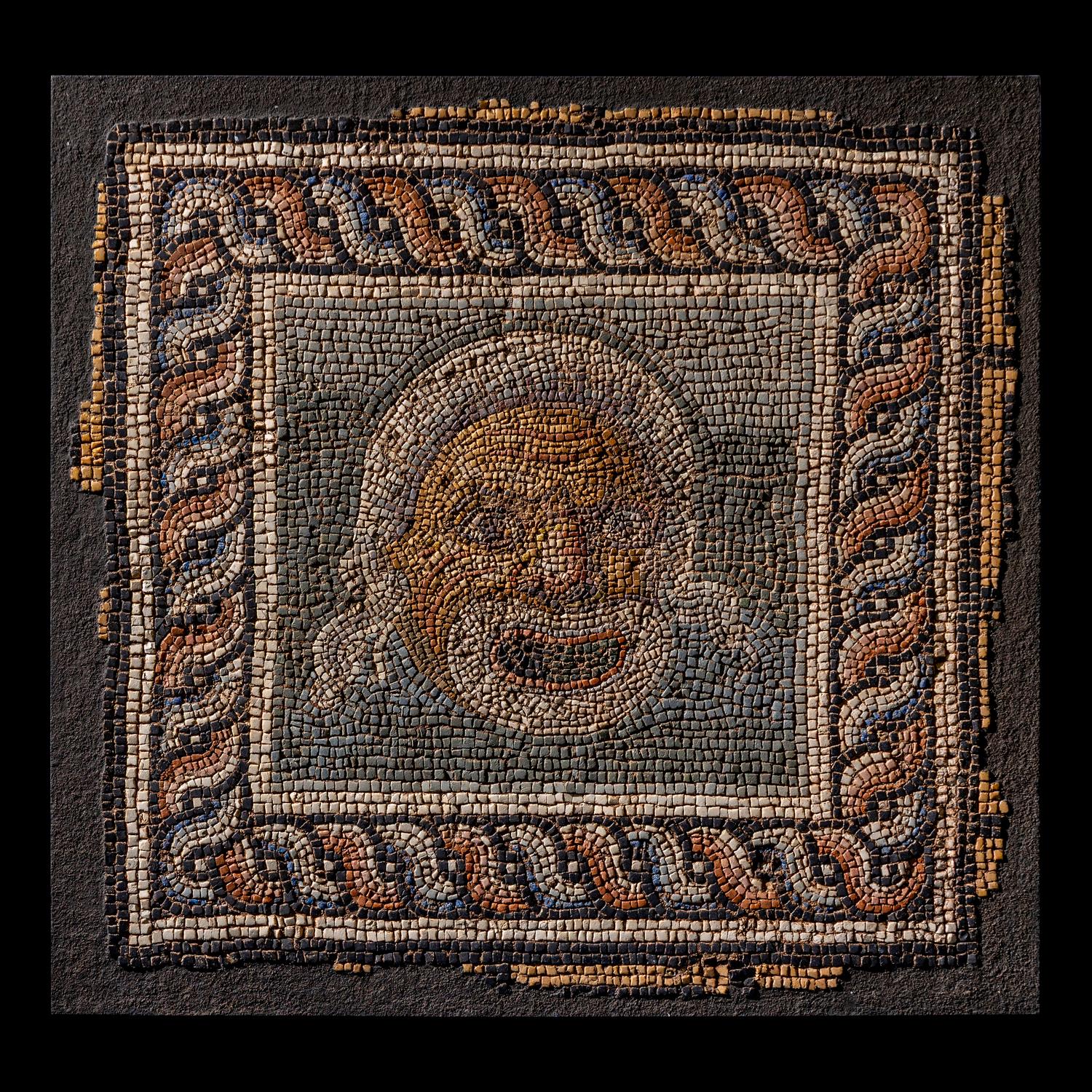 A Roman Mosaic Panel with a Theater Mask