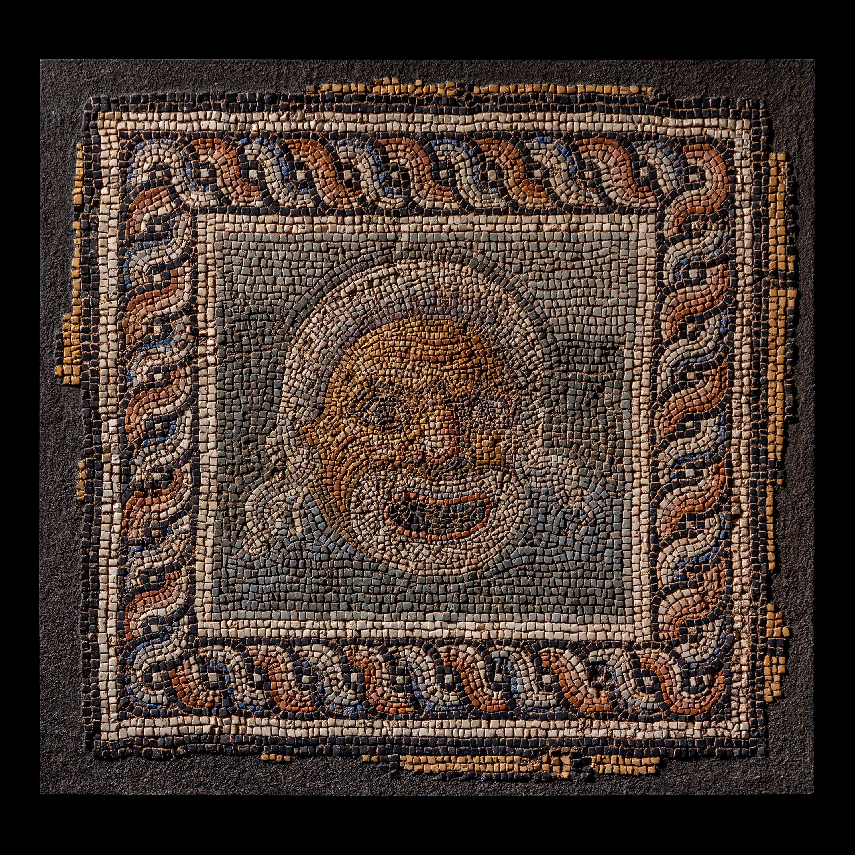 A Roman Mosaic Panel with a Theater Mask