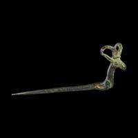A Luristan Bronze Pin with Ibex Terminal