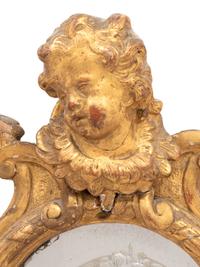 A Venetian Giltwood and Etched Glass Mirror