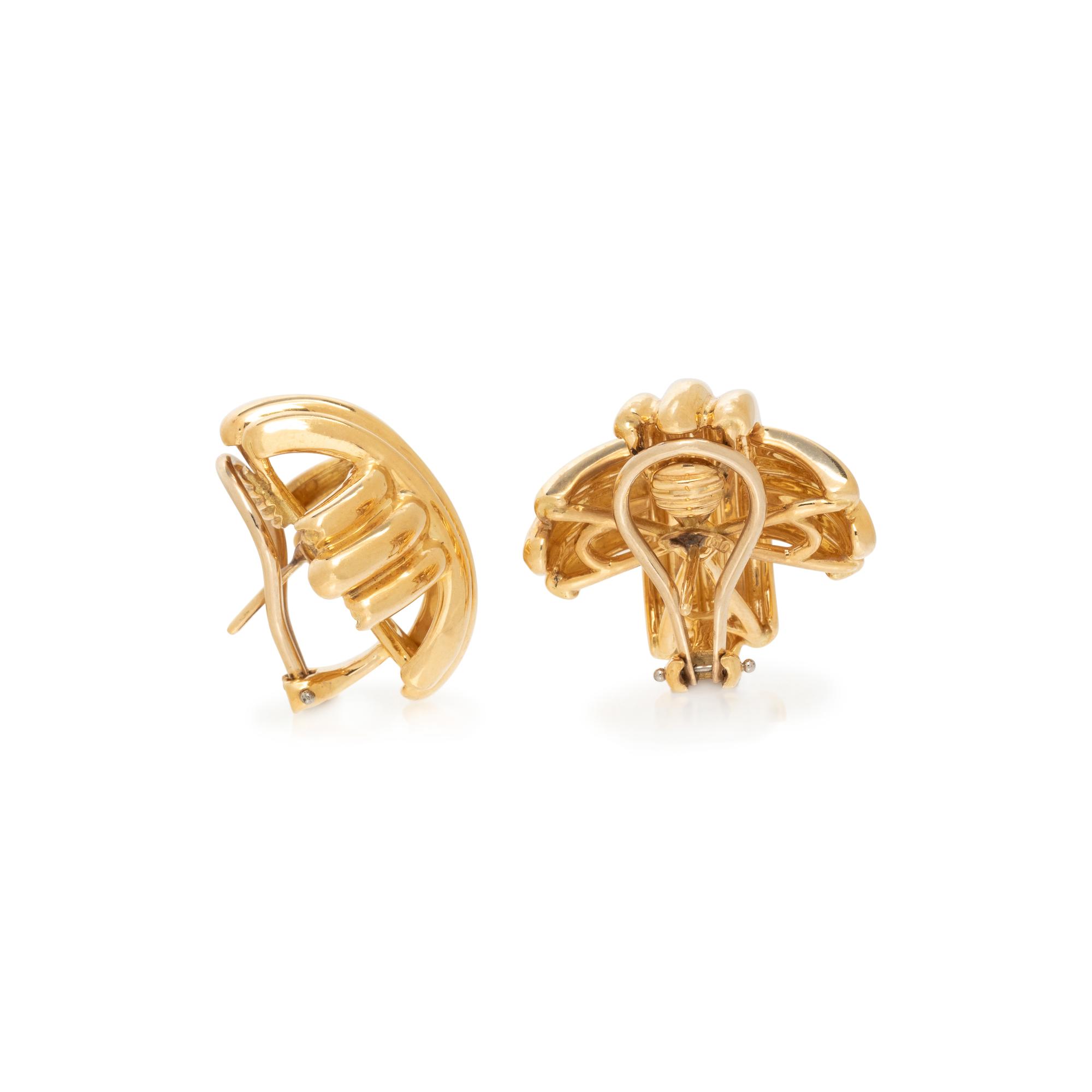 YELLOW GOLD EARCLIPS