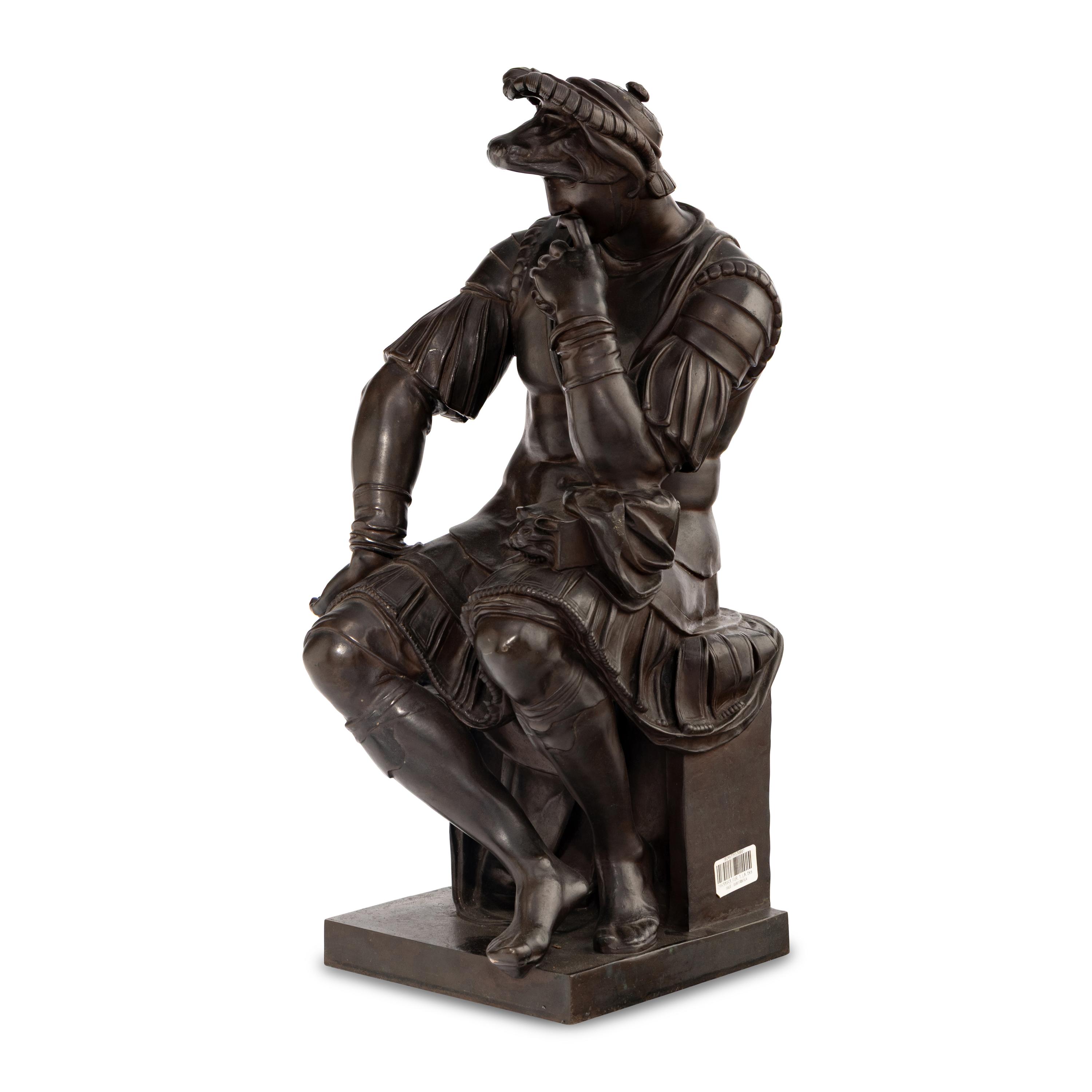 A French Patinated Bronze Figure of Lorenzo de Medici
