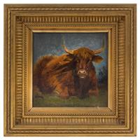 Henry Maurice Page, (British, 19th Century), Recumbent Cows in a Landscape (two works)