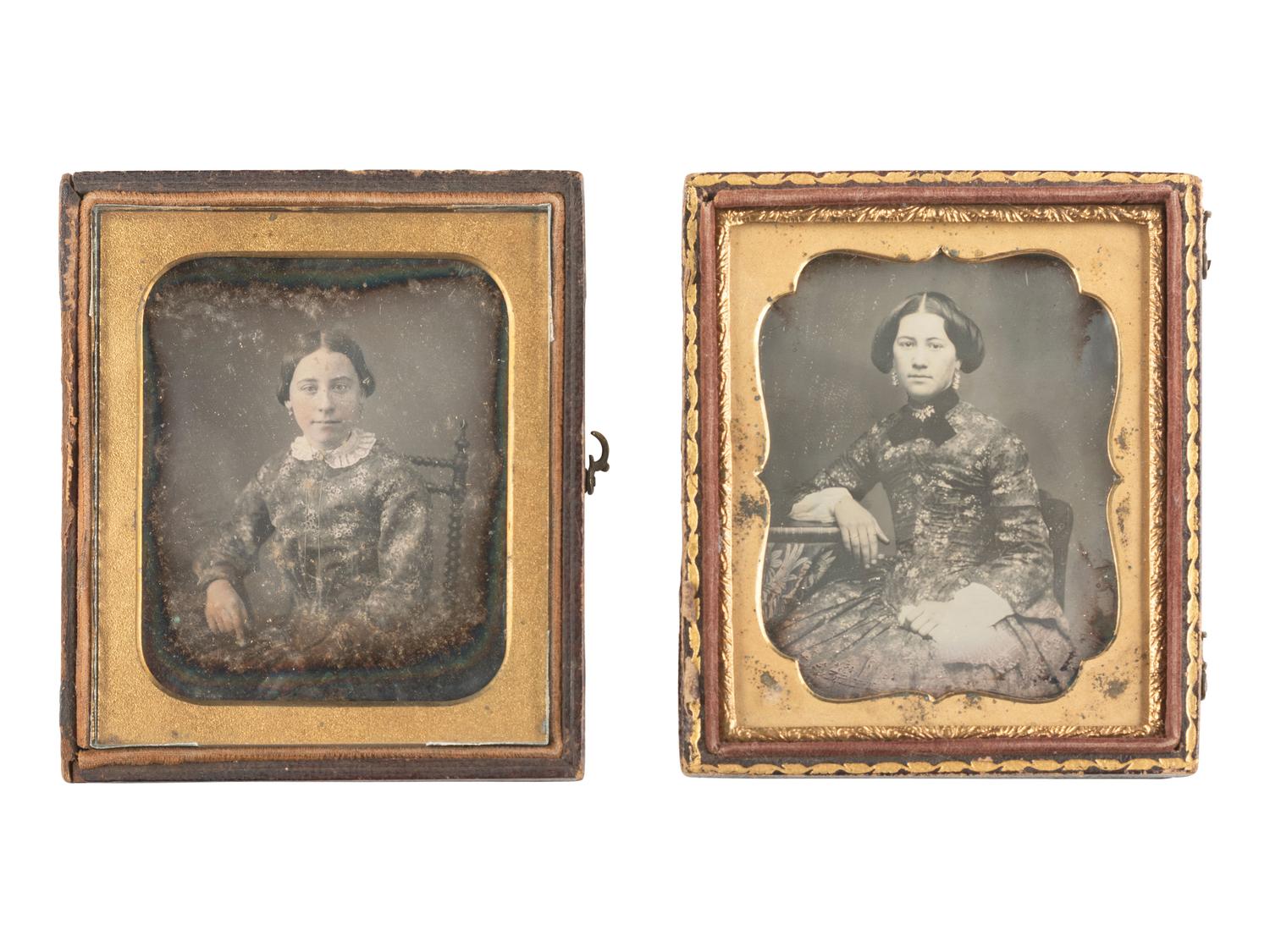 [EARLY PHOTOGRAPHY]. 22 sixth plate daguerreotypes of lovely young women.