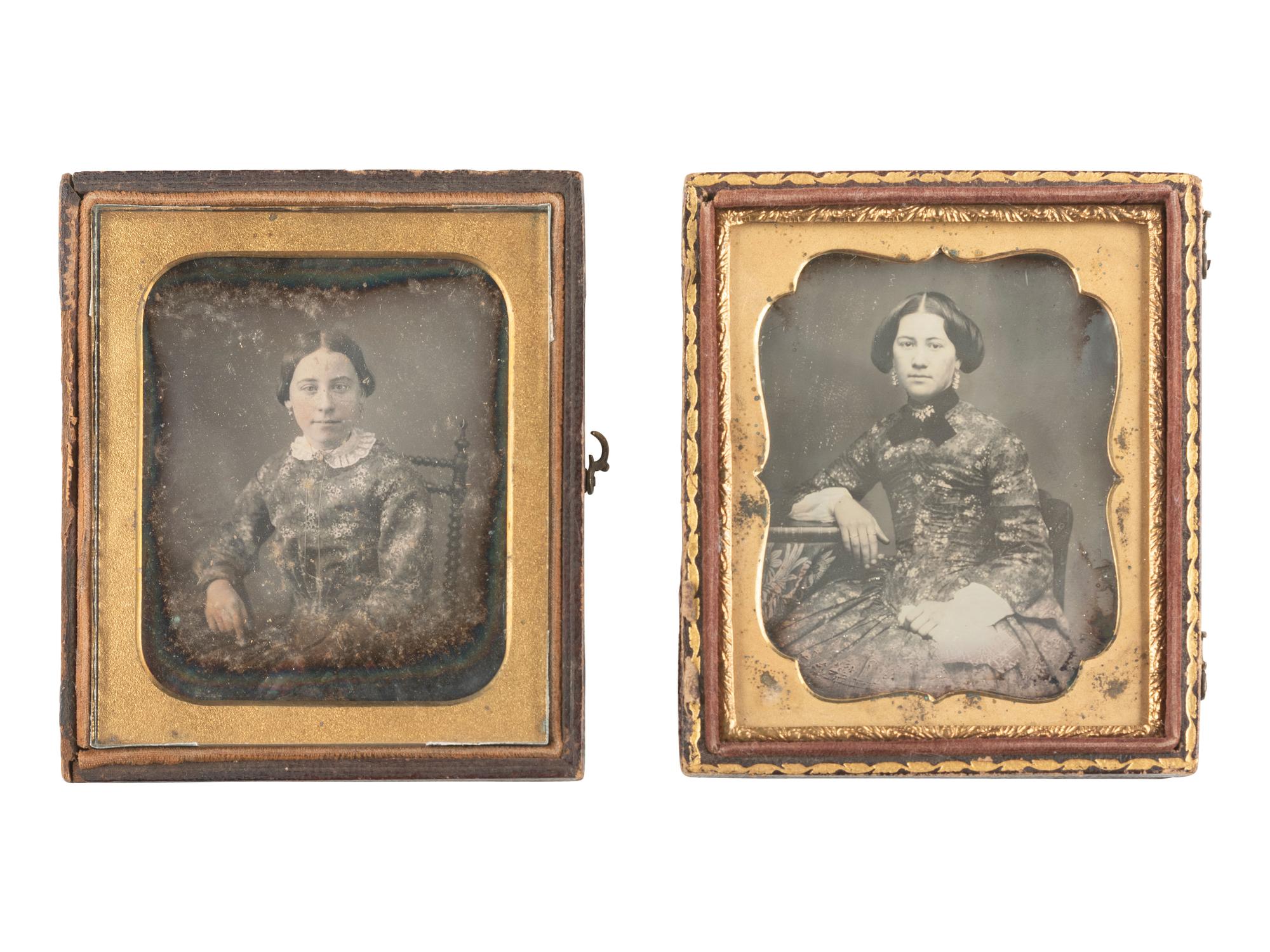 [EARLY PHOTOGRAPHY]. 22 sixth plate daguerreotypes of lovely young women.
