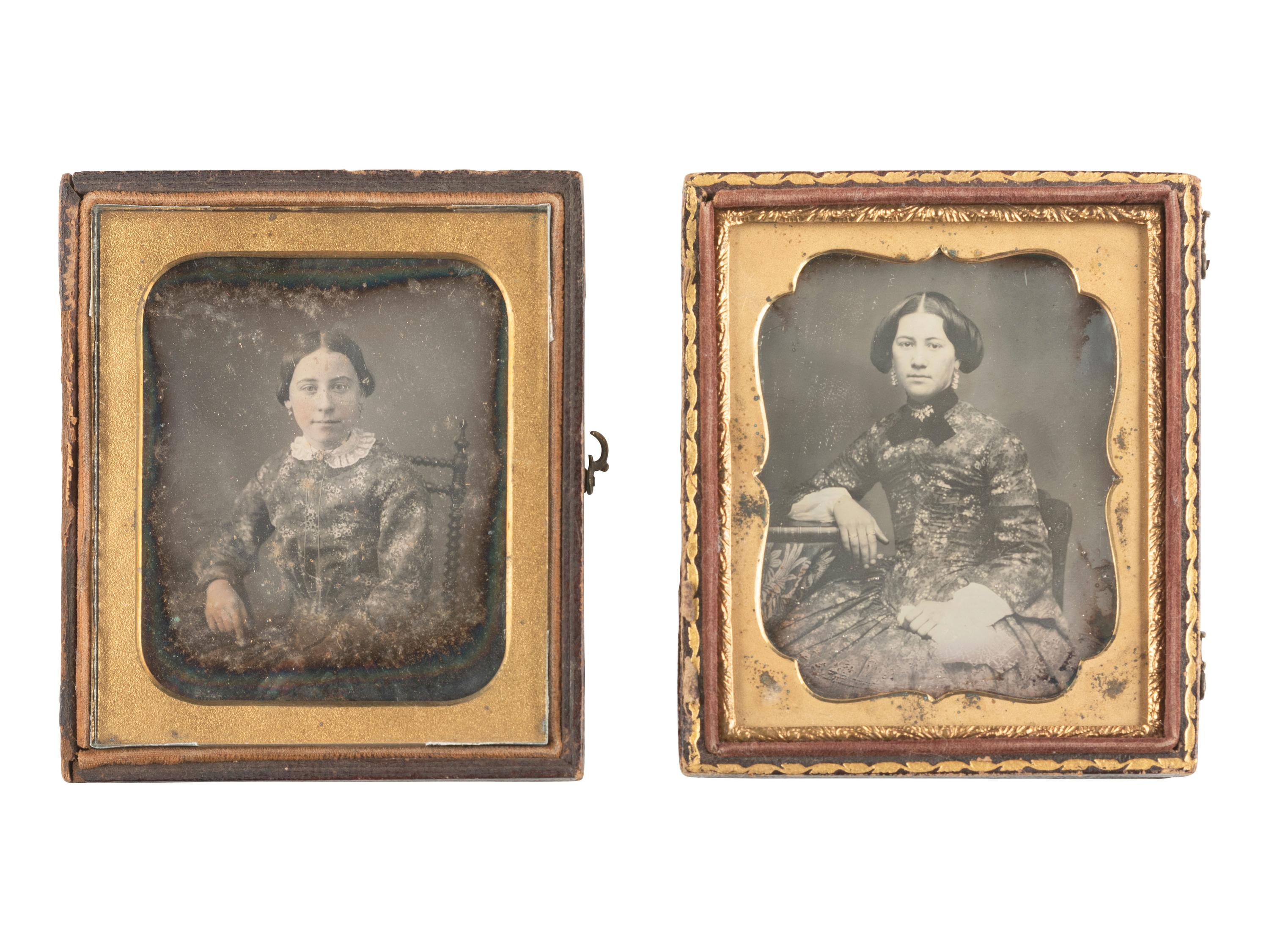 [EARLY PHOTOGRAPHY]. 22 sixth plate daguerreotypes of lovely young women.