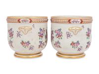 A Pair of Samson Porcelain Cache Pots