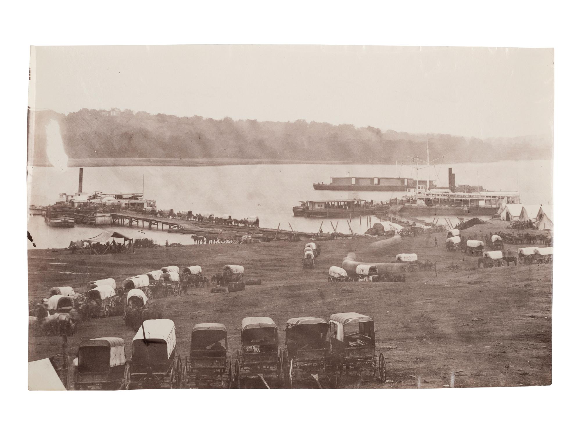 [CIVIL WAR]. Three albumen prints of Virginia, unidentified photographer.