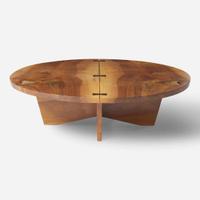 George Nakashima (American, 1905-1990) Special Round Coffee Table, New Hope, Pennsylvania, 1971