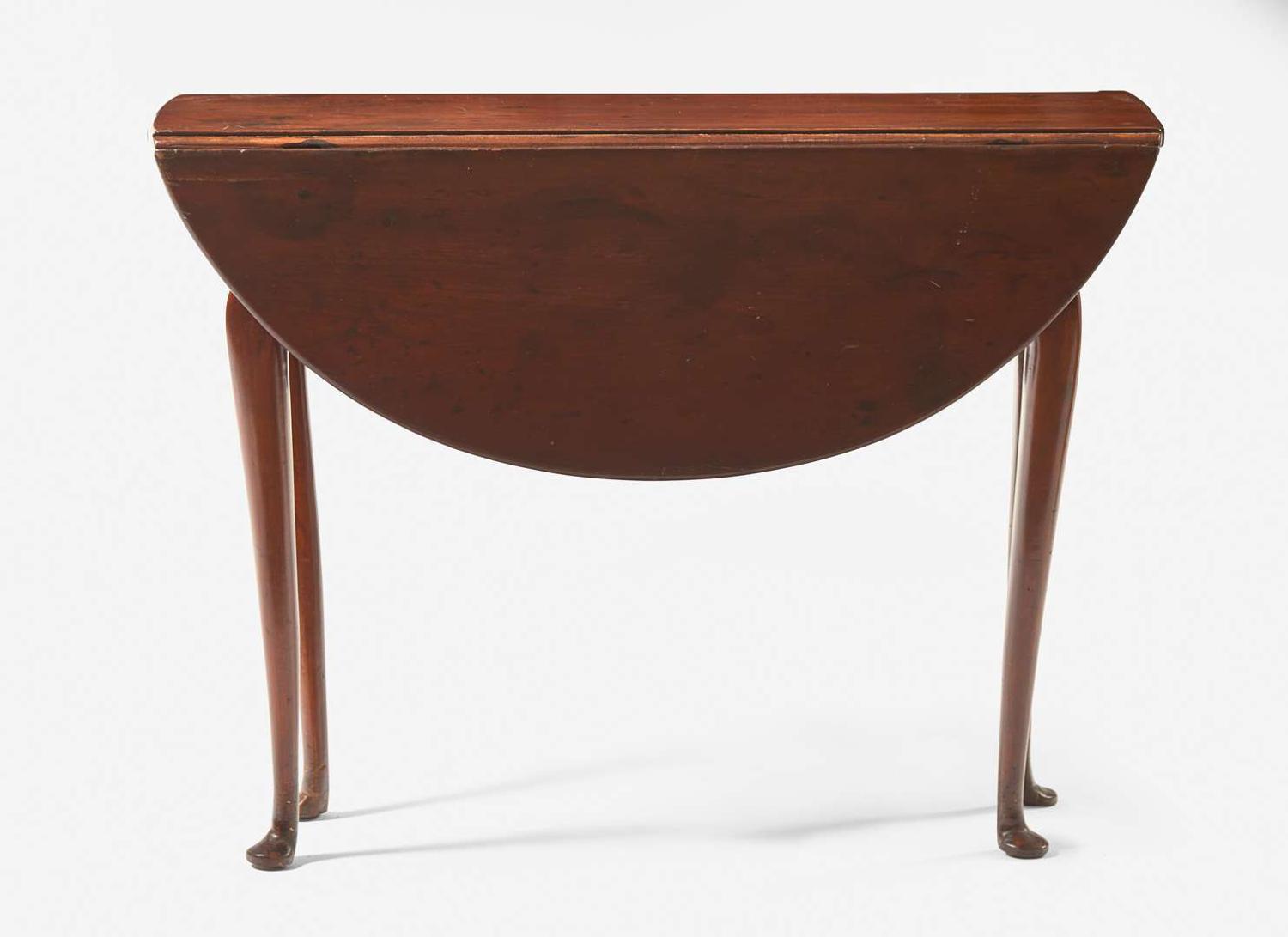 A diminutive Queen Anne cherry drop-leaf table, New England, mid-18th century
