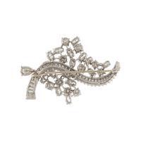 Diamond and Platinum Pendant Brooch