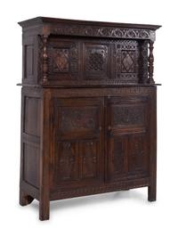 A Jacobean Style Oak Court Cupboard