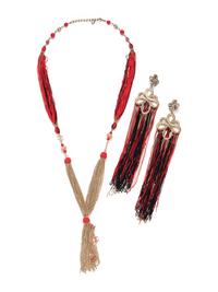 Chanel Fringe and Chain Necklace and Earrings, Fall 2010