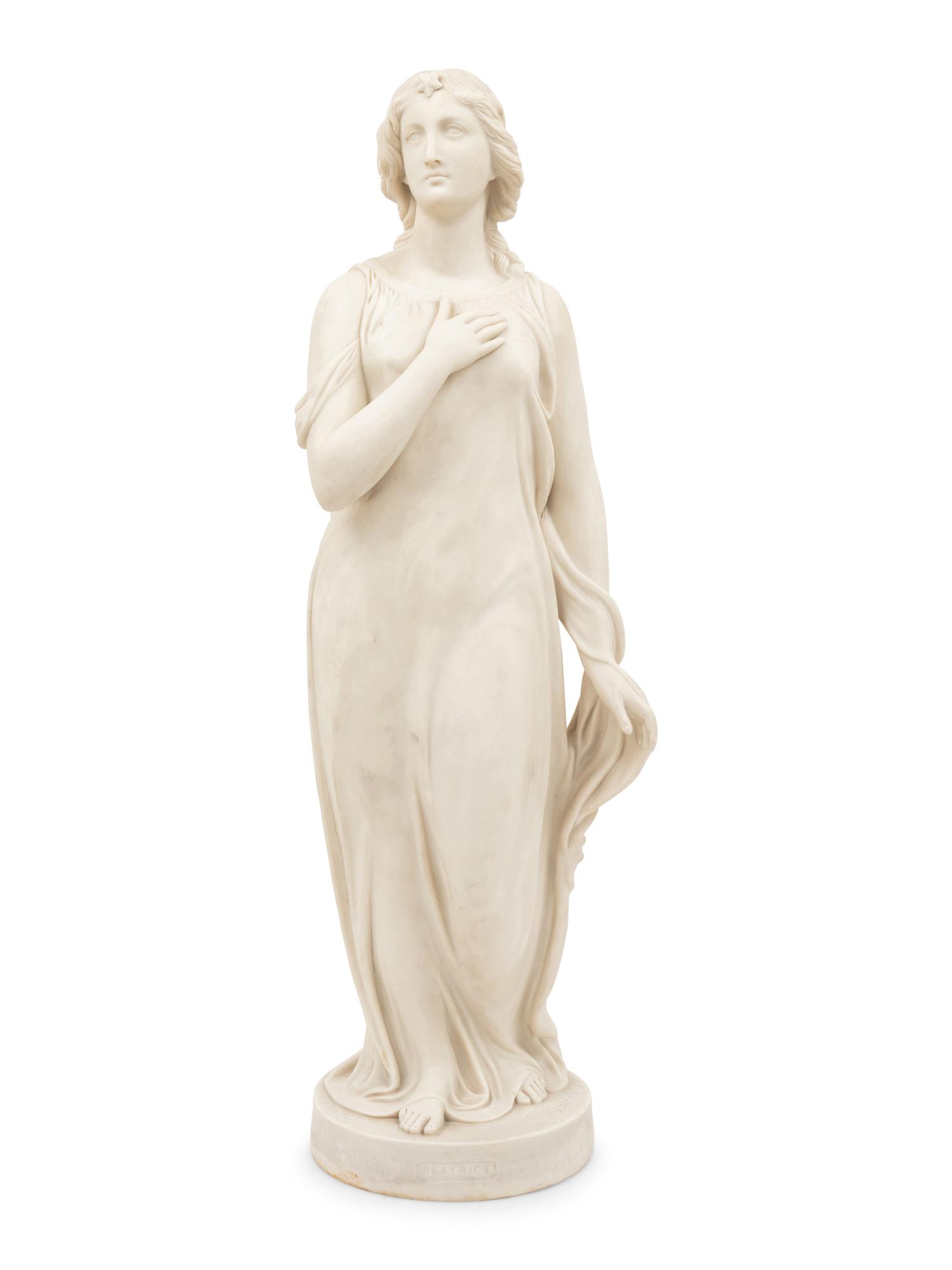 A Copeland Parian Ware Figure Depicting Beatrice , after Edgar Papworth