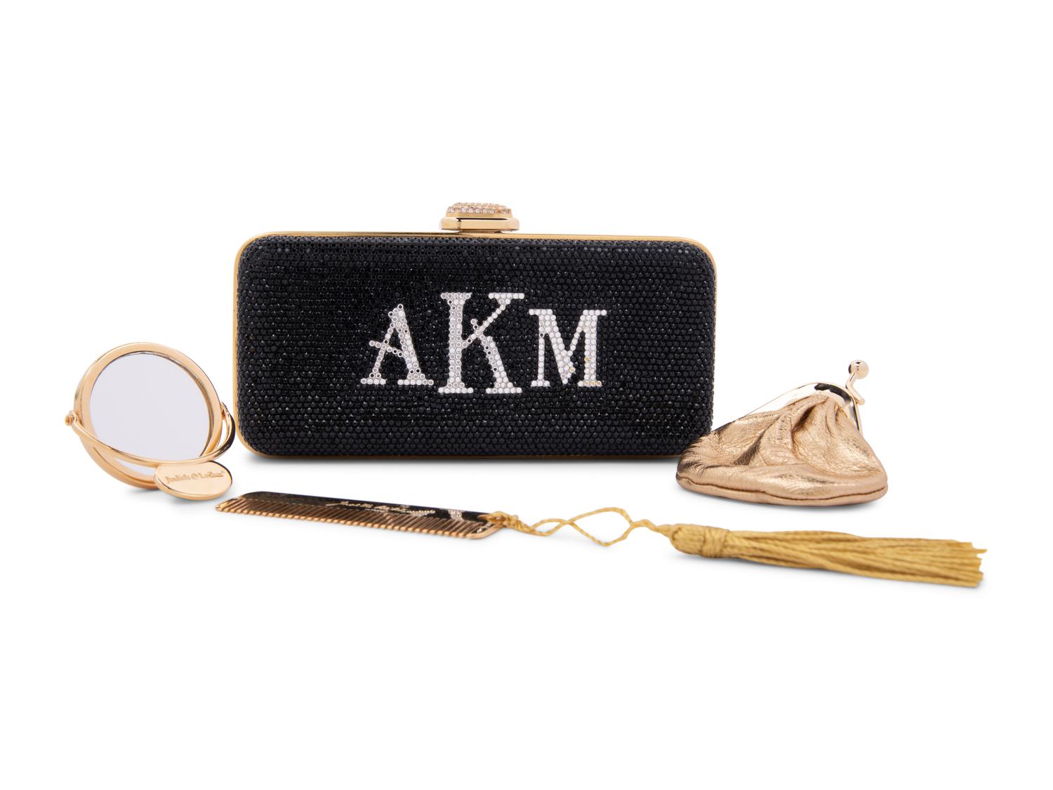 Judith Leiber "AKM" Monogrammed Minaudière