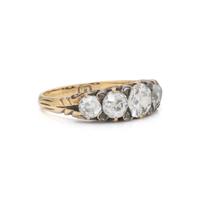 ANTIQUE, DIAMOND AND YELLOW GOLD RING