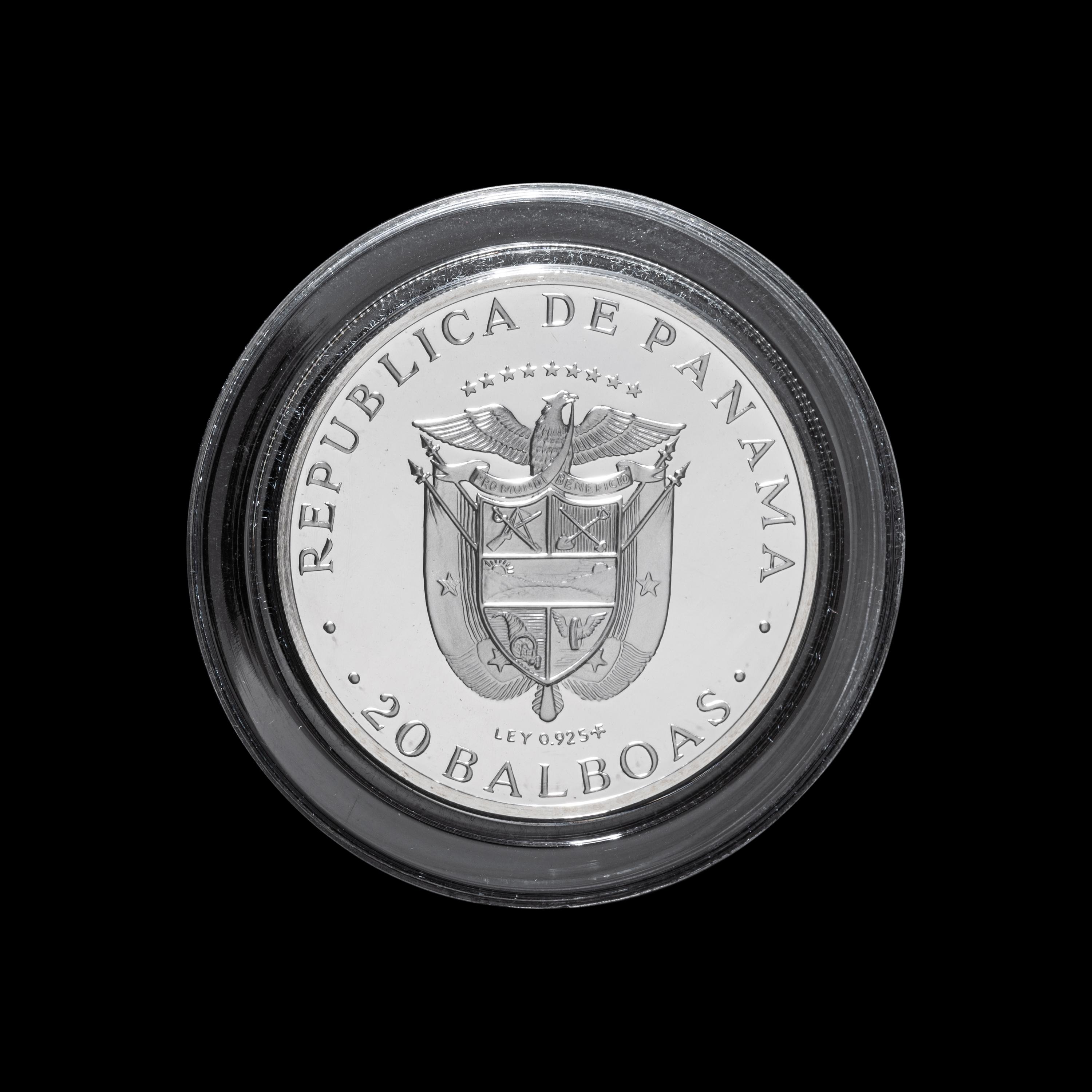 FRANKLIN MINT: Panama 1971 20 Balboa Silver Proof