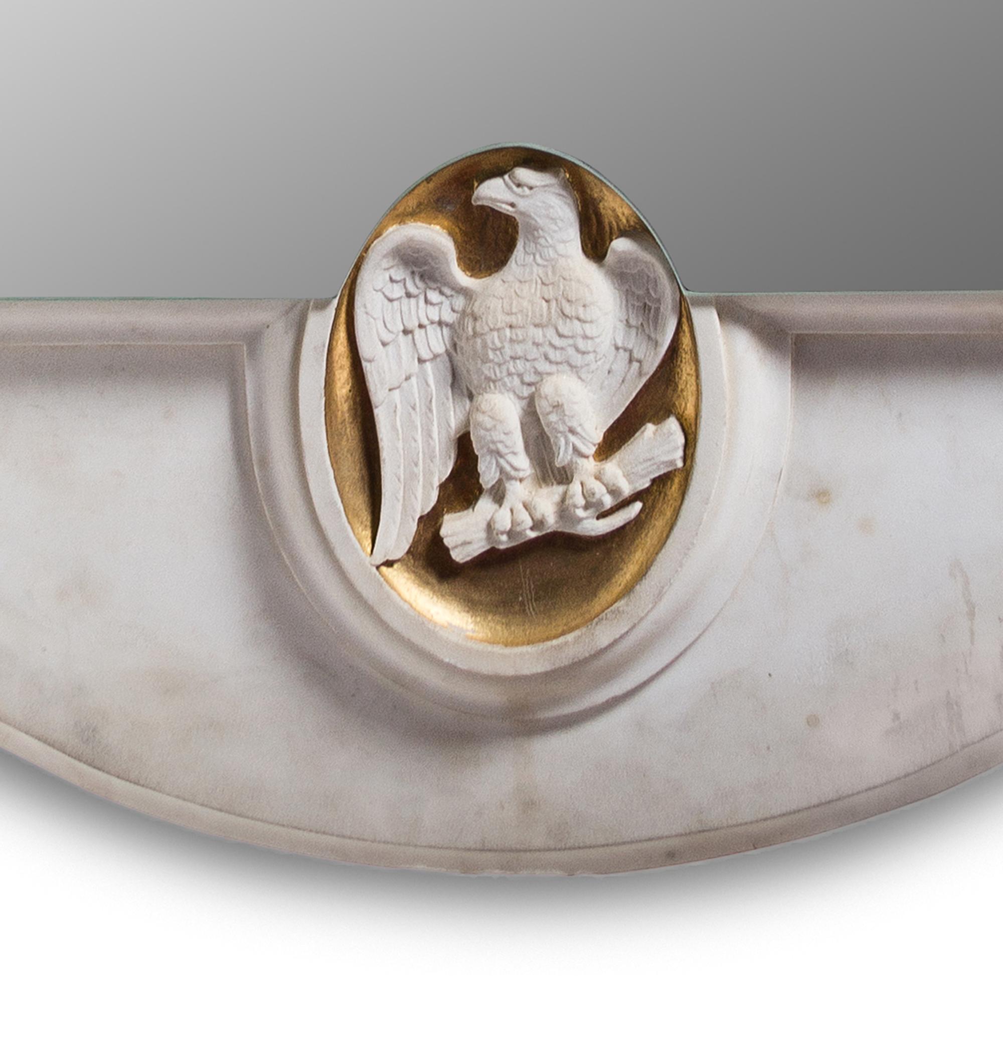 A Georgian Style Carved Marble Mirror