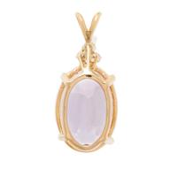 ROSE QUARTZ AND DIAMOND PENDANT