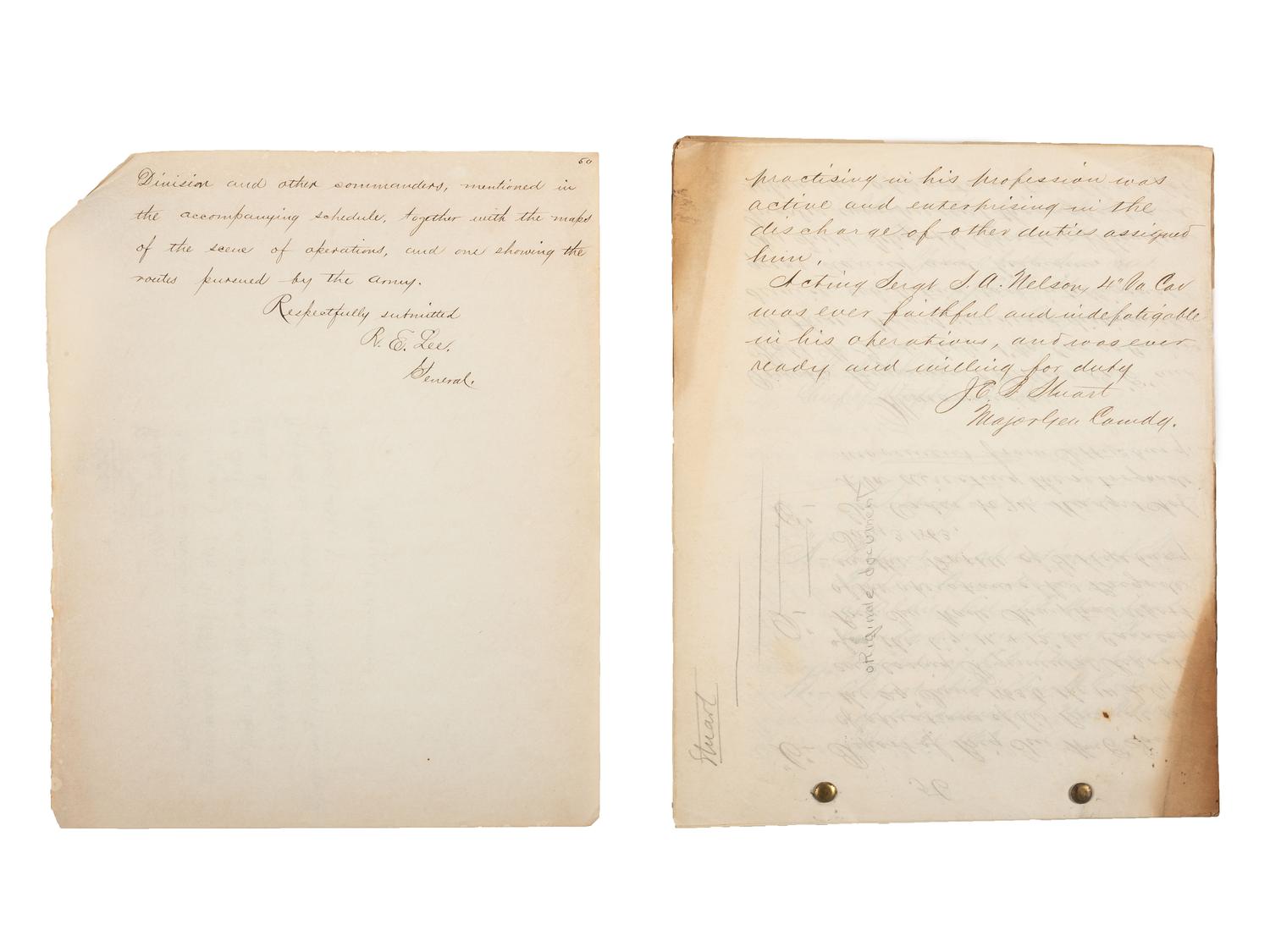 [CIVIL WAR]. Military reports, maps, post-war letters from Union and Confederate officers, and other papers gathered by Union Army officer Louis-Philippe-Albert d'Orléans, comte de Paris (1838-1894), while conducting research for his book History of the Civil War in America .