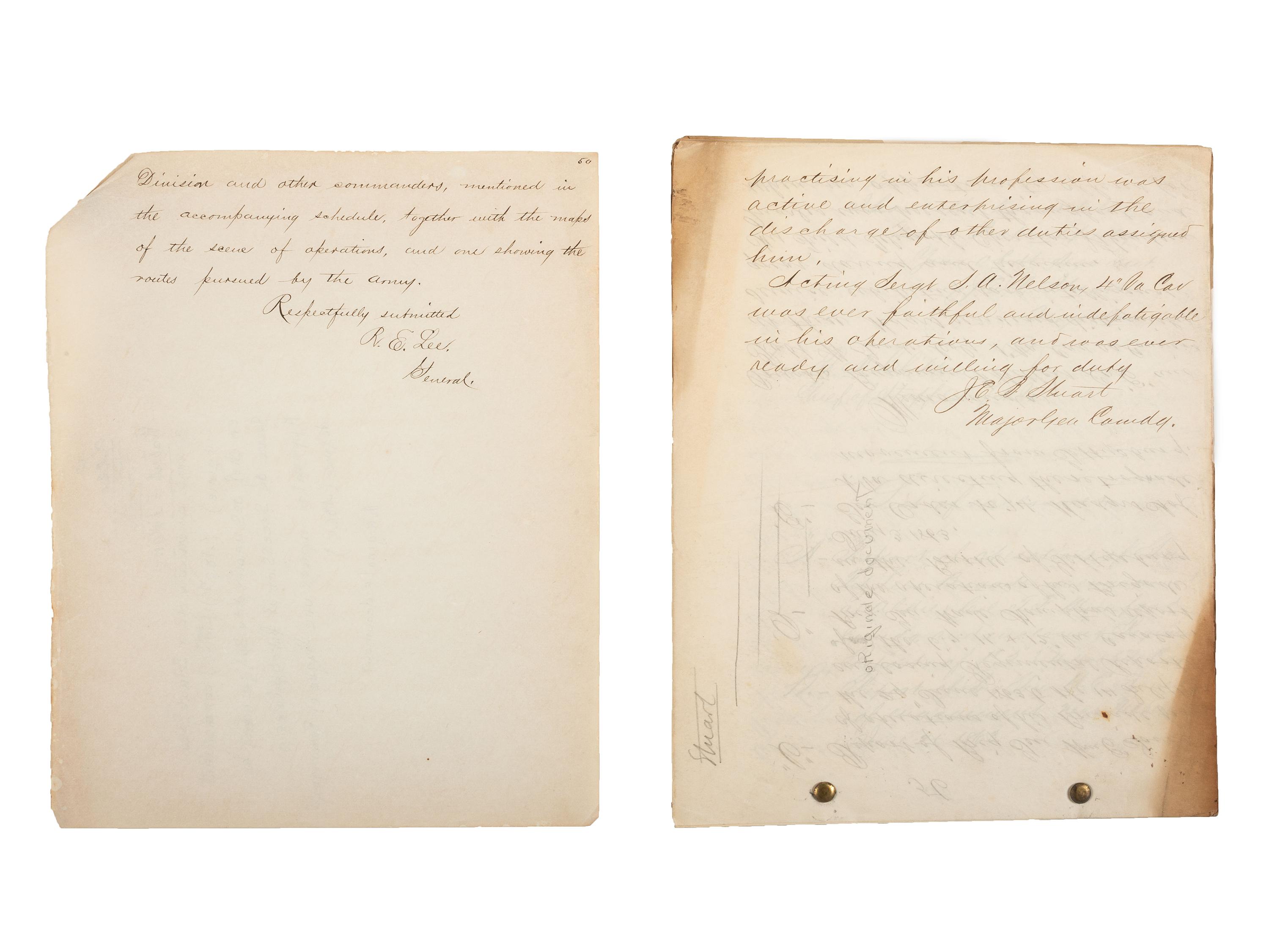 [CIVIL WAR]. Military reports, maps, post-war letters from Union and Confederate officers, and other papers gathered by Union Army officer Louis-Philippe-Albert d'Orléans, comte de Paris (1838-1894), while conducting research for his book History of the Civil War in America .