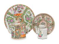 Four Chinese Famille Rose Porcelain Tea and Dinner Wares