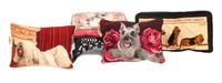 Four Needlework Articles depicting Various Dog Breeds Width of widest 19 inches.