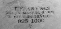 An American Silver Punchbowl, Tiffany & Co., New York, NY, First Half 20th Century, the banded body bearing the engraved monogram EB, r