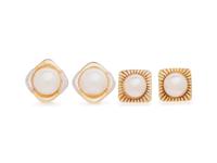 COLLECTION OF MABÉ CULTURED PEARL EARRINGS