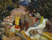 Odon Hullenkremer, (American, 1888-1978), Picnic Siesta