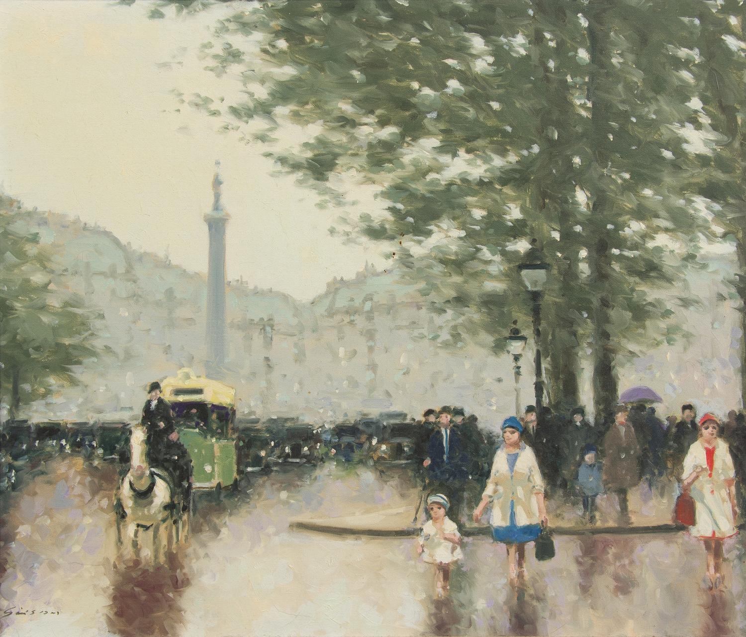 Andre Gisson, (American, 1921-2003), Street Scene, Paris