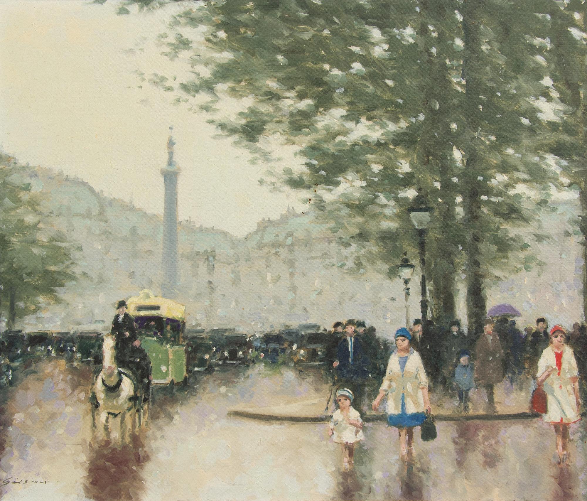 Andre Gisson, (American, 1921-2003), Street Scene, Paris