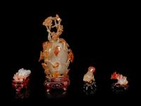 Four Chinese Carved Agate Articles