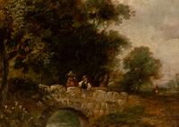 Landscape with Bridge and Two Figures