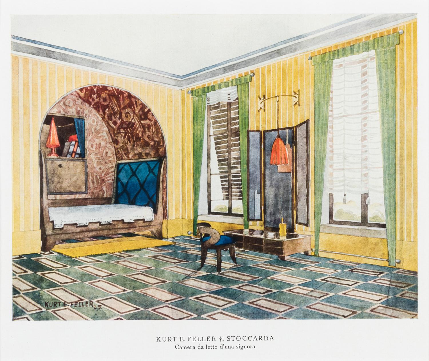 Eight Lithographs Depicting Interiors — 20TH CENTURY
