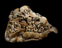A Large Chinese Carved Hardstone Boulder