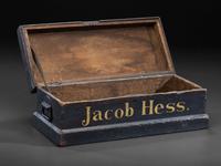 A Folk Art Carved and Painted Box