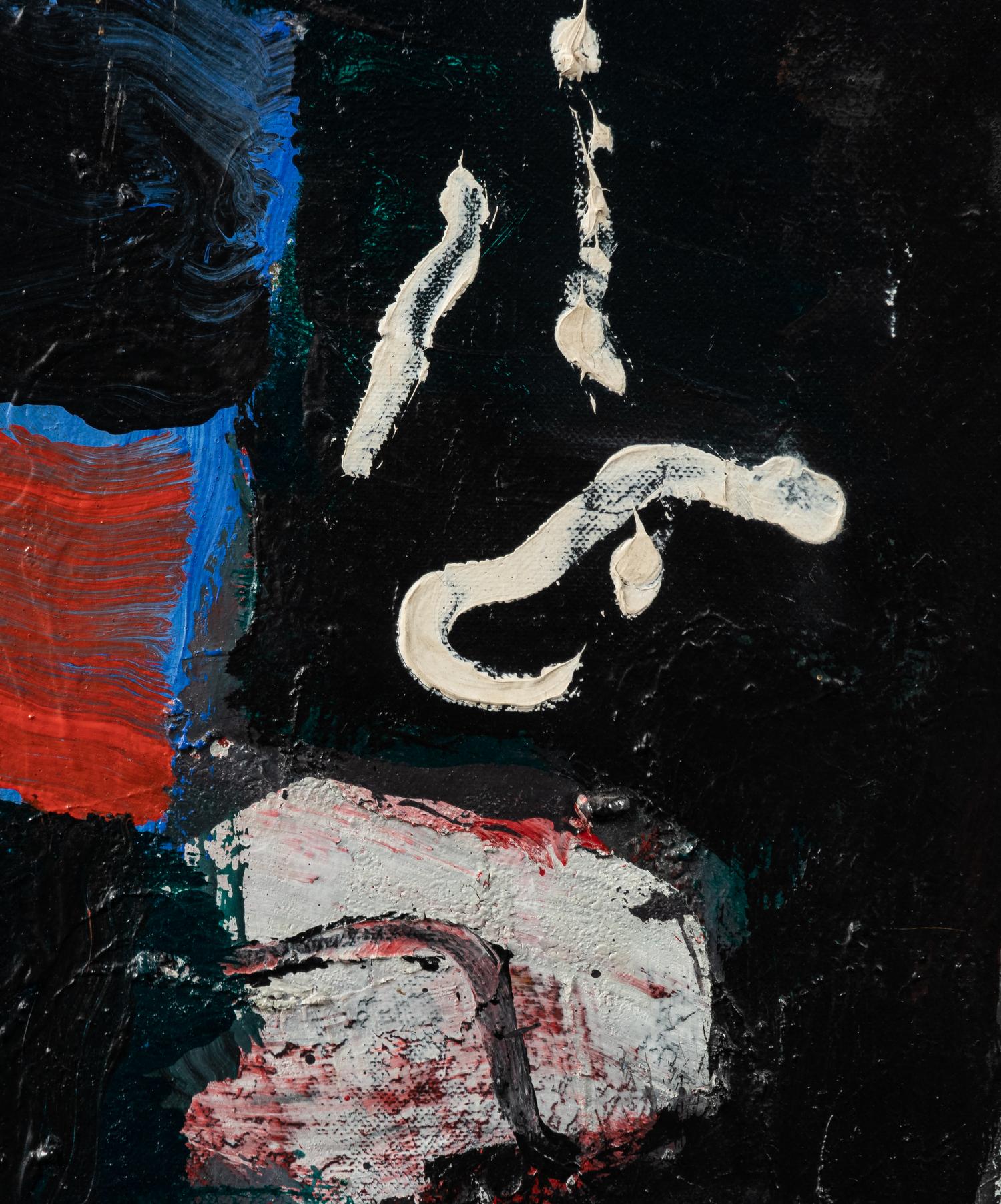 Blue, Red, White on Black , 1961
