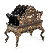 A Victorian Papier-Mache Canterbury
