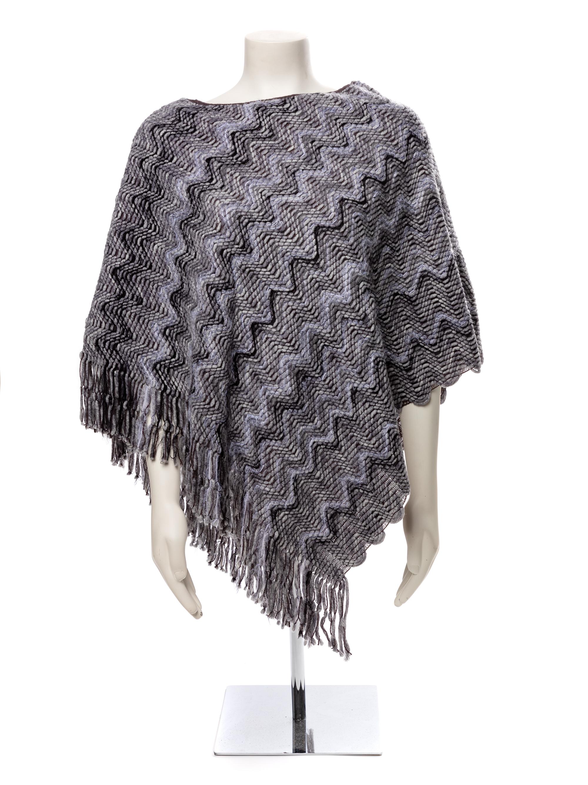 Missoni Gray Poncho, 1990-2000s