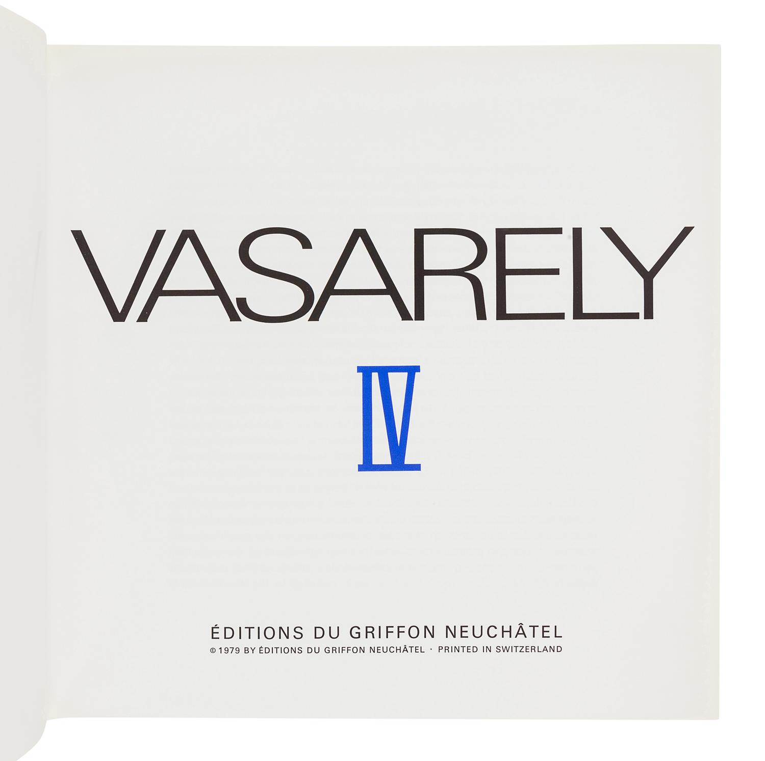 VASARELY, Victor (1906-1997). Plastic Arts of the 20th Century: Vasarely. Neuchâtel: Éditions du Griffon Neuchatel, 1969, 1974, 1979.