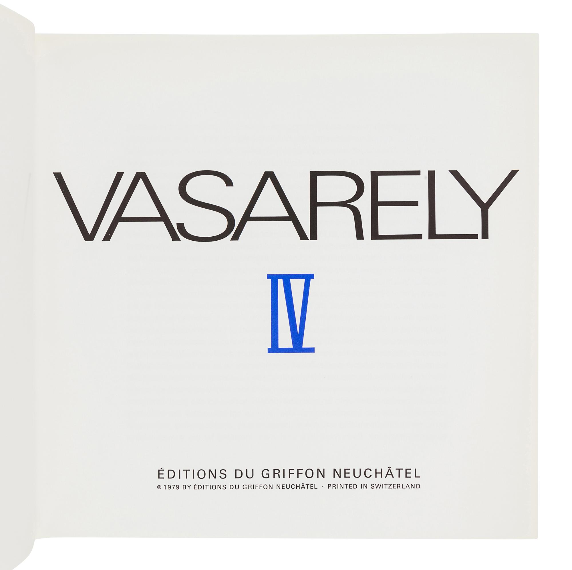VASARELY, Victor (1906-1997). Plastic Arts of the 20th Century: Vasarely. Neuchâtel: Éditions du Griffon Neuchatel, 1969, 1974, 1979.