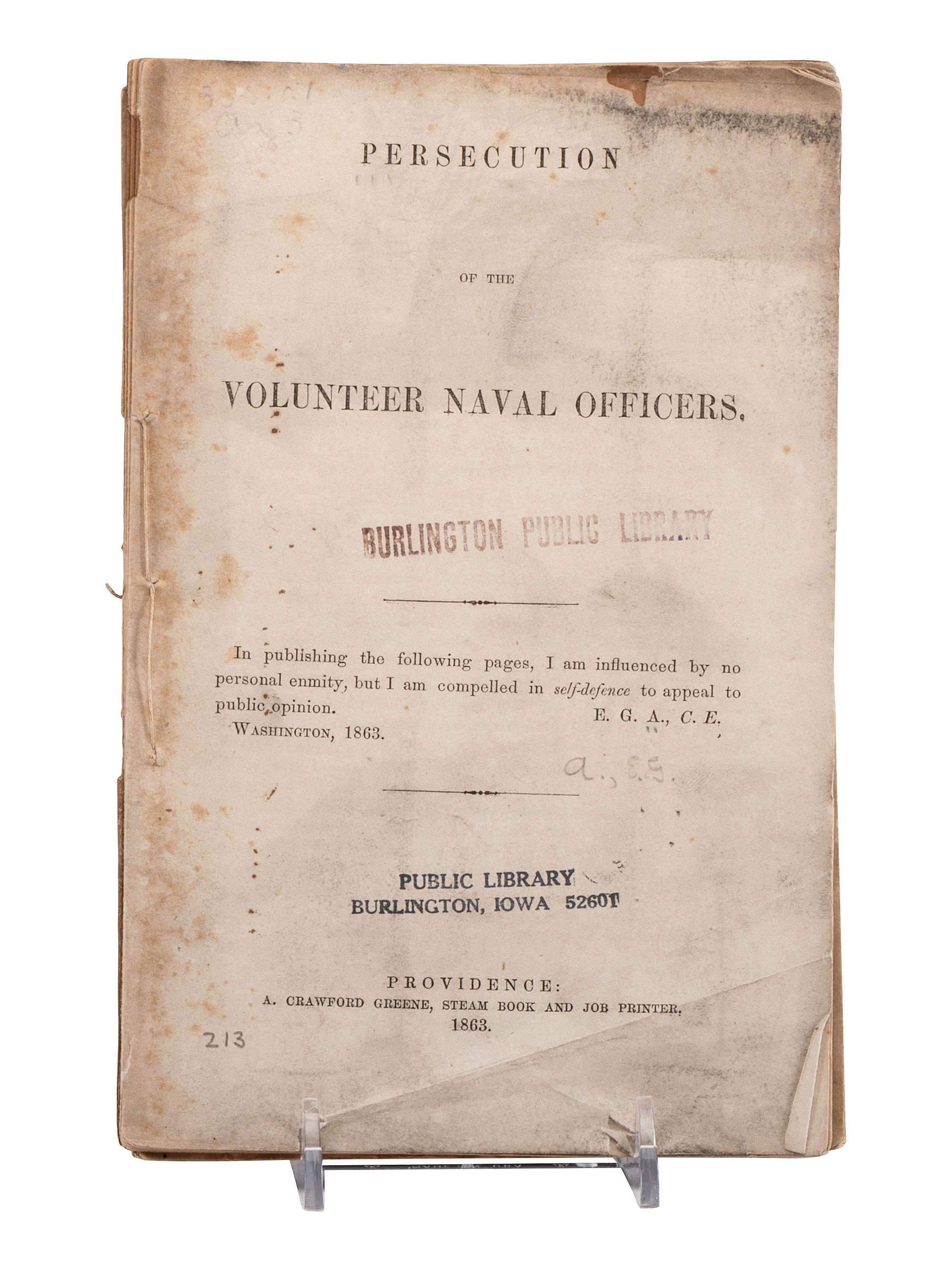 [CIVIL WAR - NAVY]. A group of War-era pamphlets concerning the Navy, naval battles, and courts-martial, with Admiral Porter's Naval History , comprising: