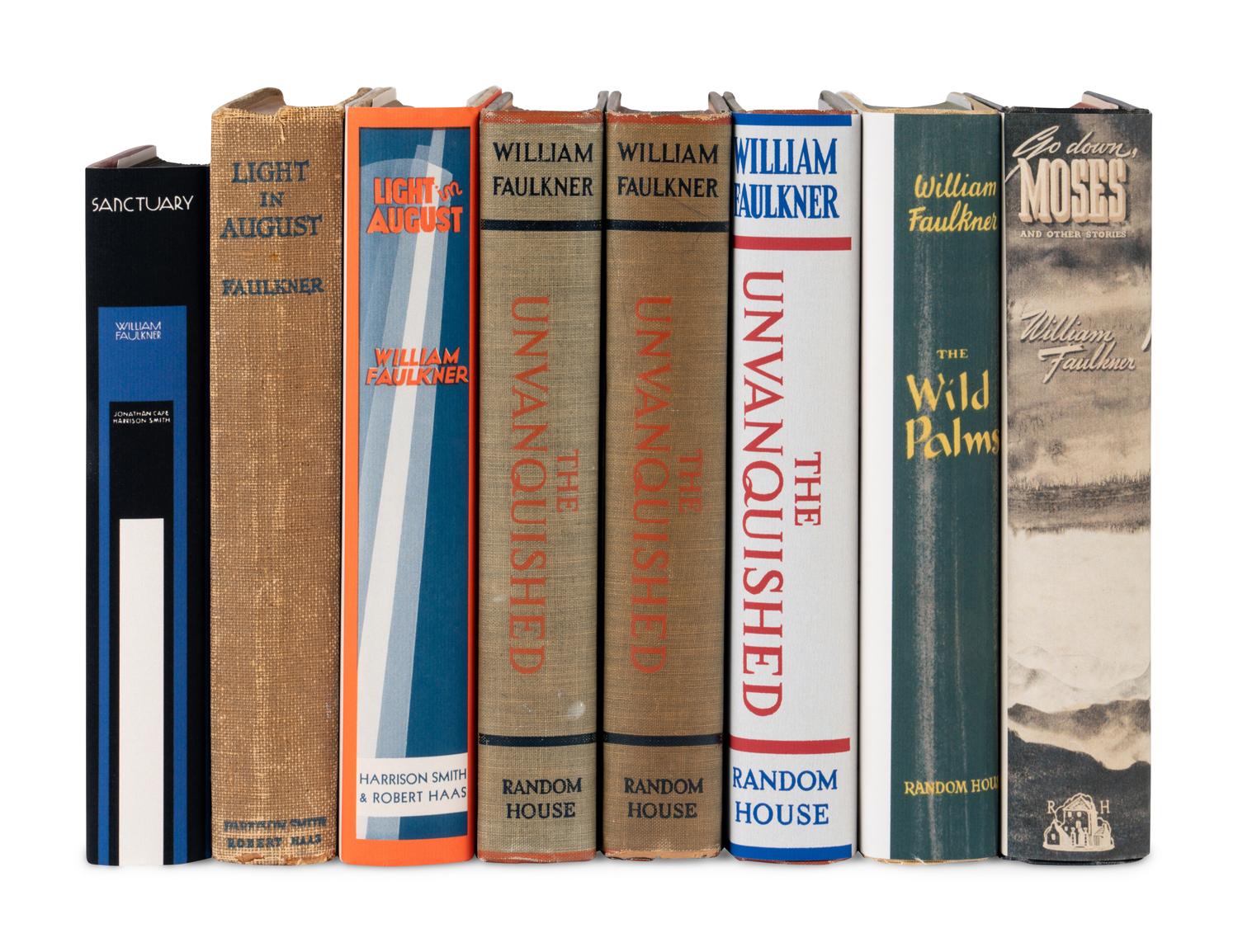 FAULKNER, William (1897-1962). A group of 8 FIRST EDITIONS, comprising: