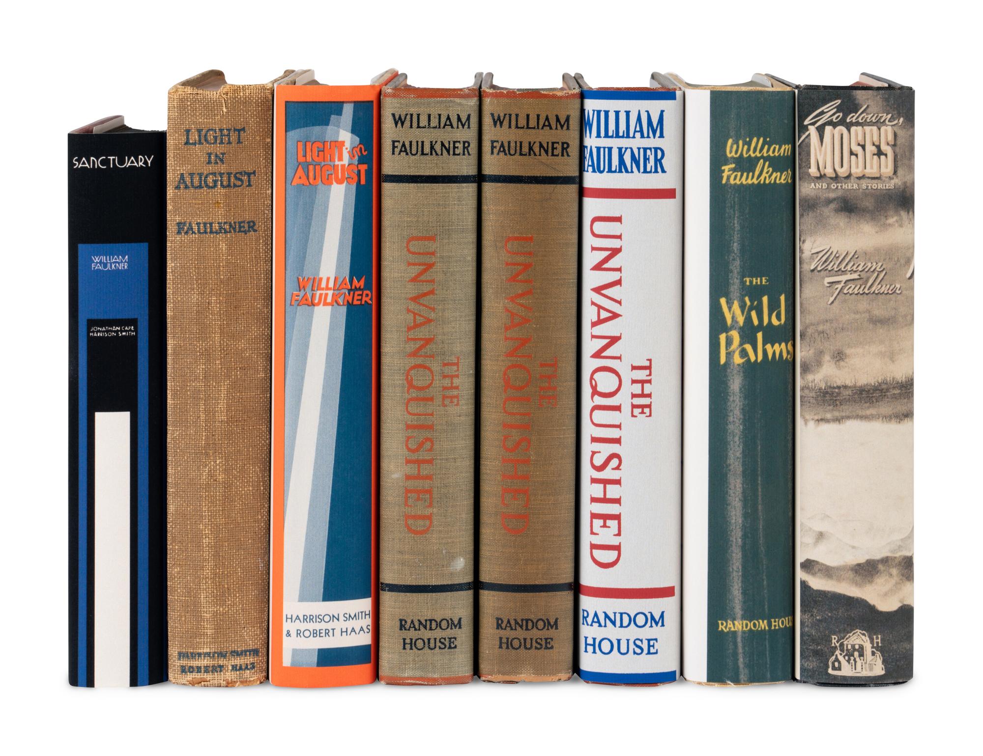 FAULKNER, William (1897-1962). A group of 8 FIRST EDITIONS, comprising: