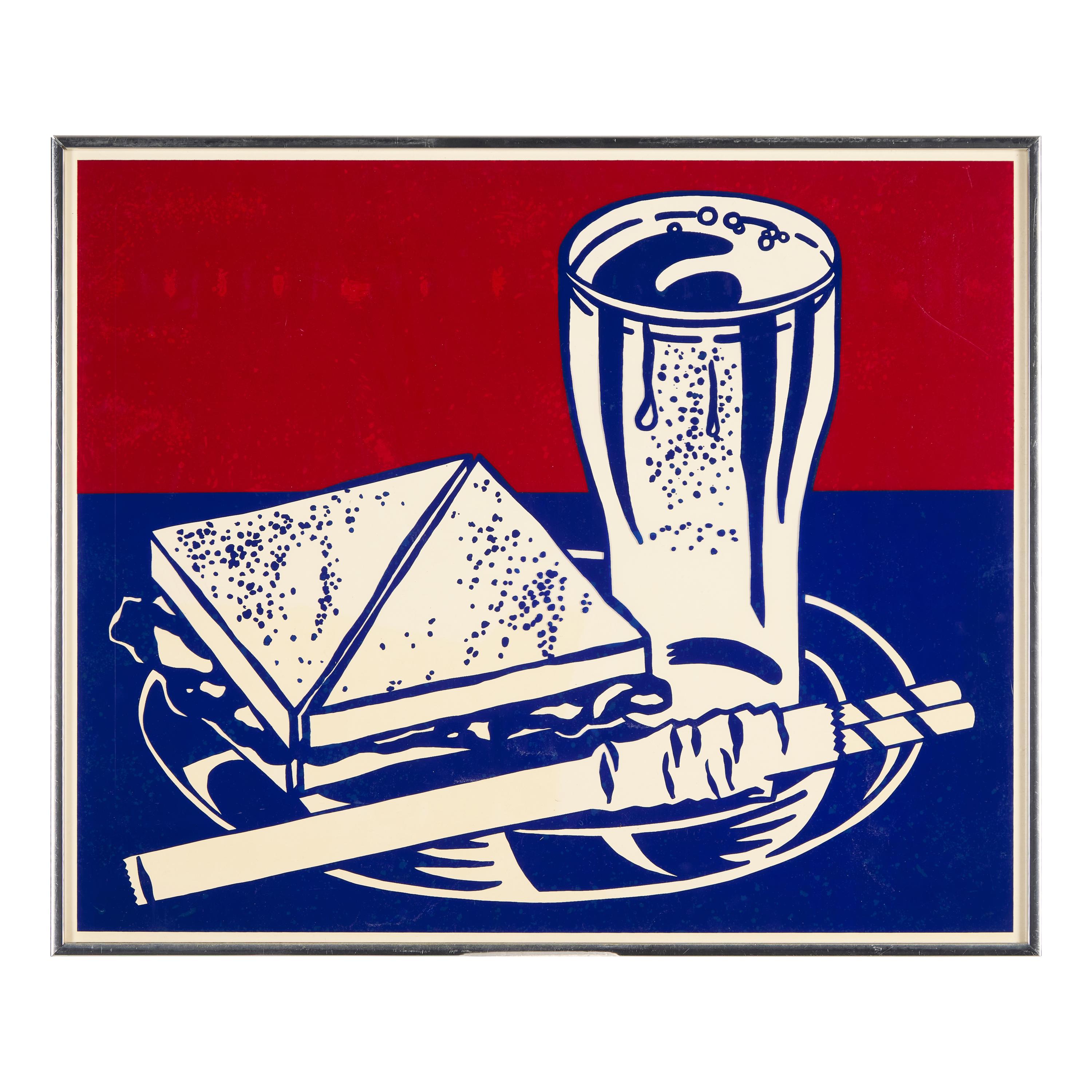 Roy Lichtenstein (American, 1923–1997) — Sandwich and Soda (from X + X (Ten Works by Ten Painters) ), 1964