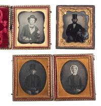 [EARLY PHOTOGRAPHY]. A collection of 26 portraits of subjects with hats.