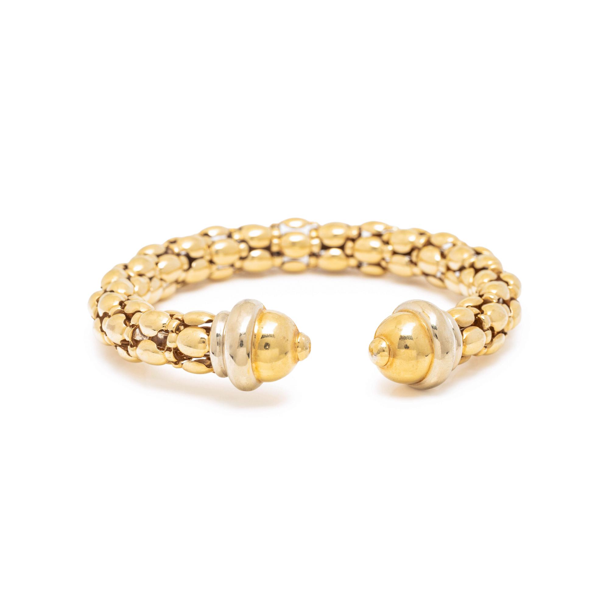 BICOLOR GOLD CUFF BRACELET